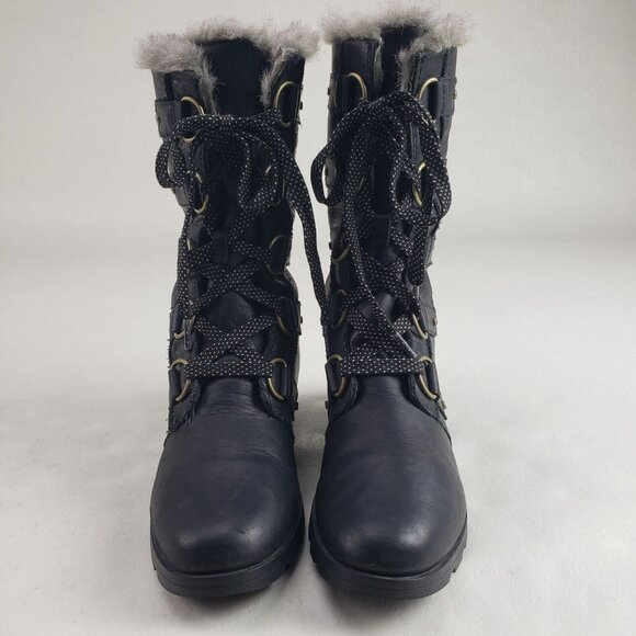 Sorel Emelie Buttery Soft Leather Boots- Fur Trim - Picture 3 of 16